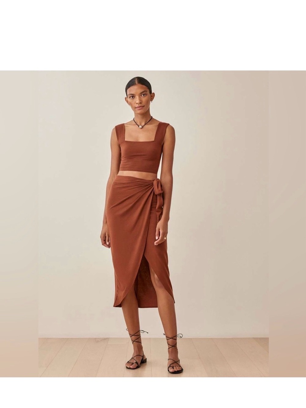 Reformation Midi Wrap Skirt and Tank